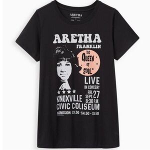 Torrid Aretha Franklin Black Graphic T-Shirt
